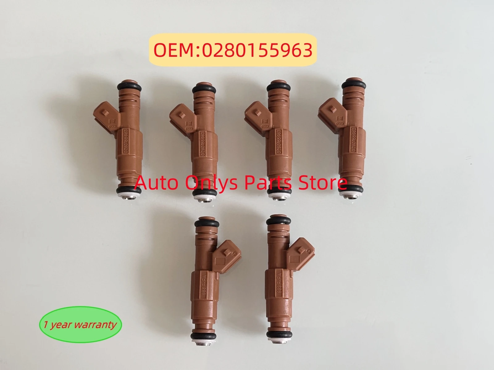 6pcs High quality Fuel injectors 0280155963 For Ford Brazil FOCUS 1.8 2.0 16V 2000~2004 MONDEO 2.0i 1998~2000 988F9F593FA