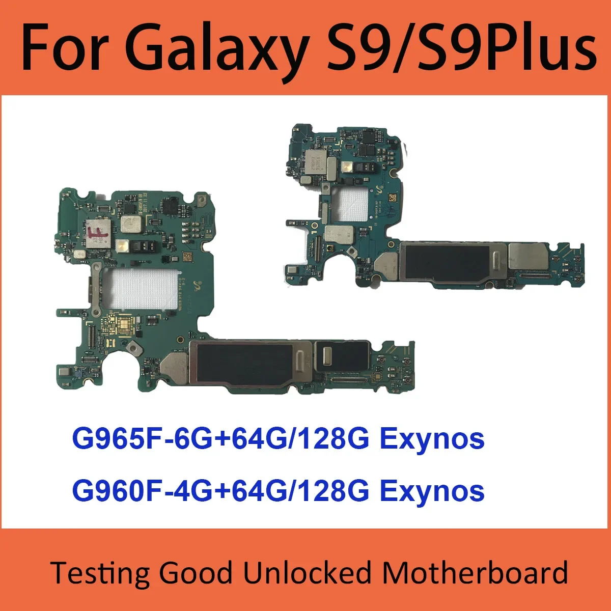 Good Motherboard Unlock For Samsung Galaxy S9 Plus G965F G960F G960F/DS G965F/DS G9600 G9650 128G 64G Good Clean Imei