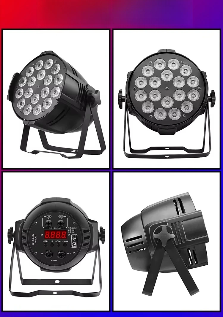 Stage light 18 * 10W RGBW full color 4 in 1 LED stage par light, suitable for party bar KTV wedding concert