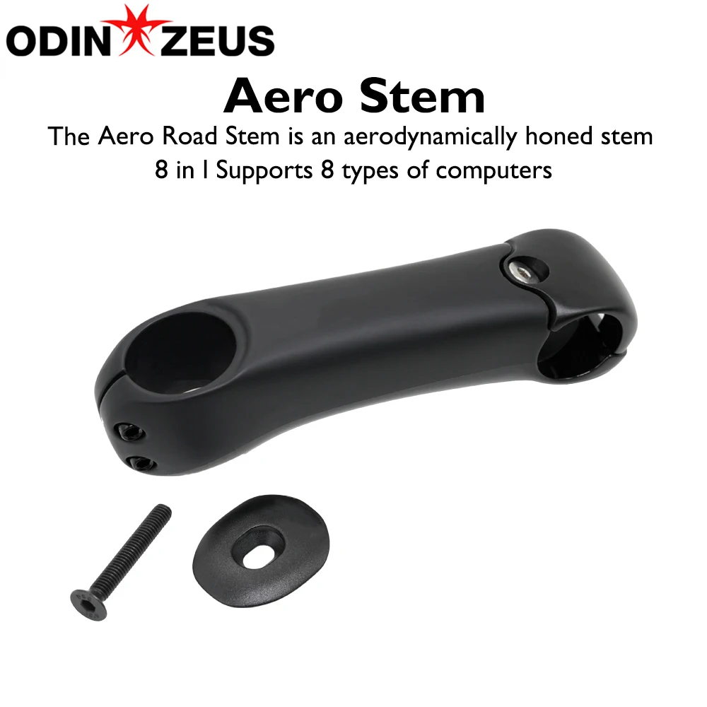 

Carbon Aero Road Bike Stem -17° to -7° Adjustable, 31.8mm GPS Computer Mount, Lightweight AngleFit System for Racing/Cyclocross