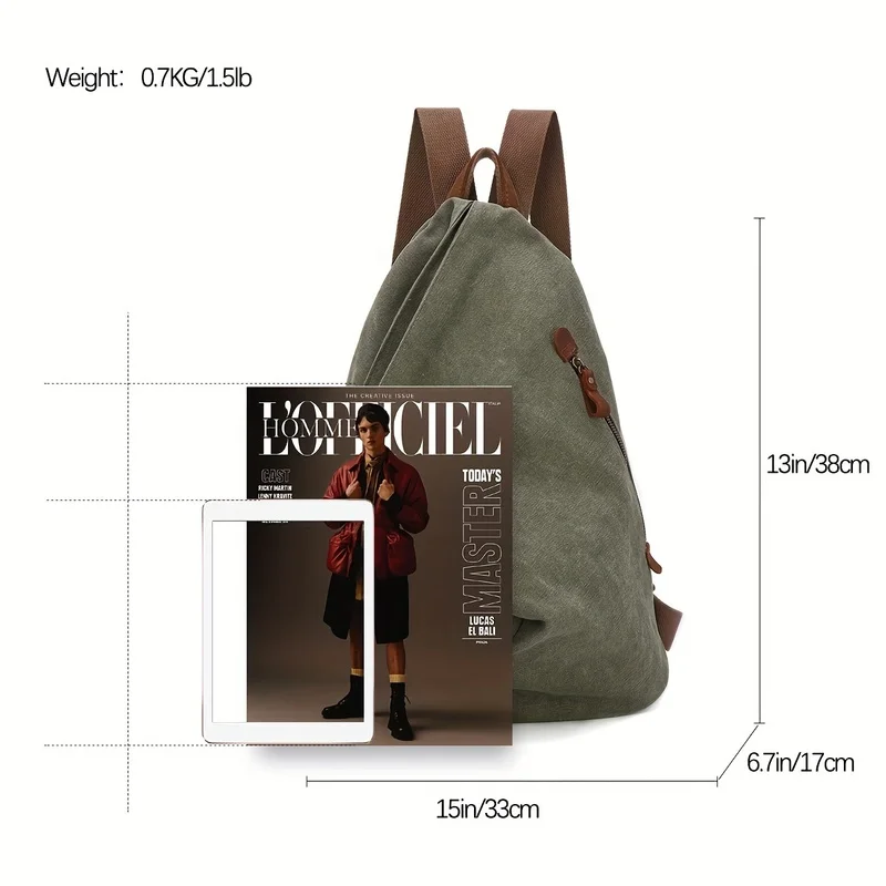 KL928 Холщовый винтажный рюкзак, большой повседневный рюкзак, холщовый рюкзак для путешествий на открытом воздухе, походный рюкзак для мужчин и женщин