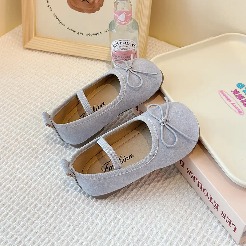 2025 Children Leather Shoes for Girls Spring New Fashion Korean Style Soft Anti-slippery Versatile Chic Princess Mary Jane Shoes