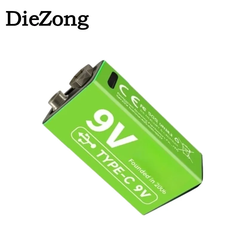 Pack of 10 3700mAh 9V  Lithium Battery For Multimeter Wireless Doorbell Smart Toilet Infrared Thermometer  Rechargeable Battery