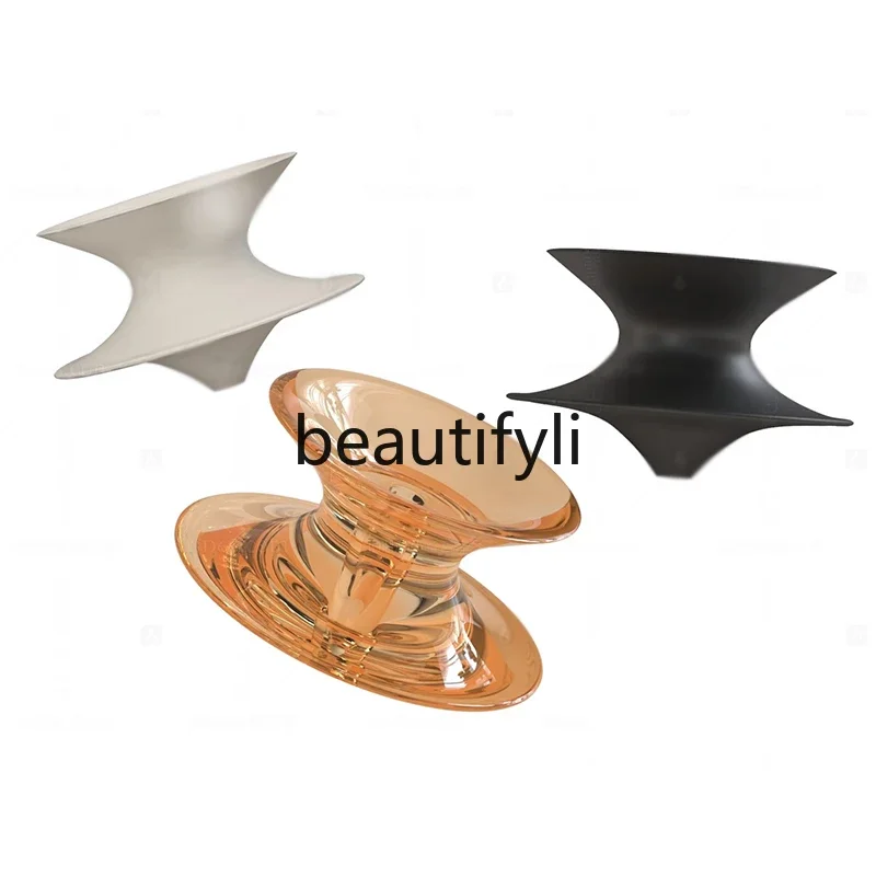 

Asmt52Designer Creative Transparent Resin Gyro Chair Irregular Shape Living Room Model Home High-end Custom Tumbler Rotating Cha