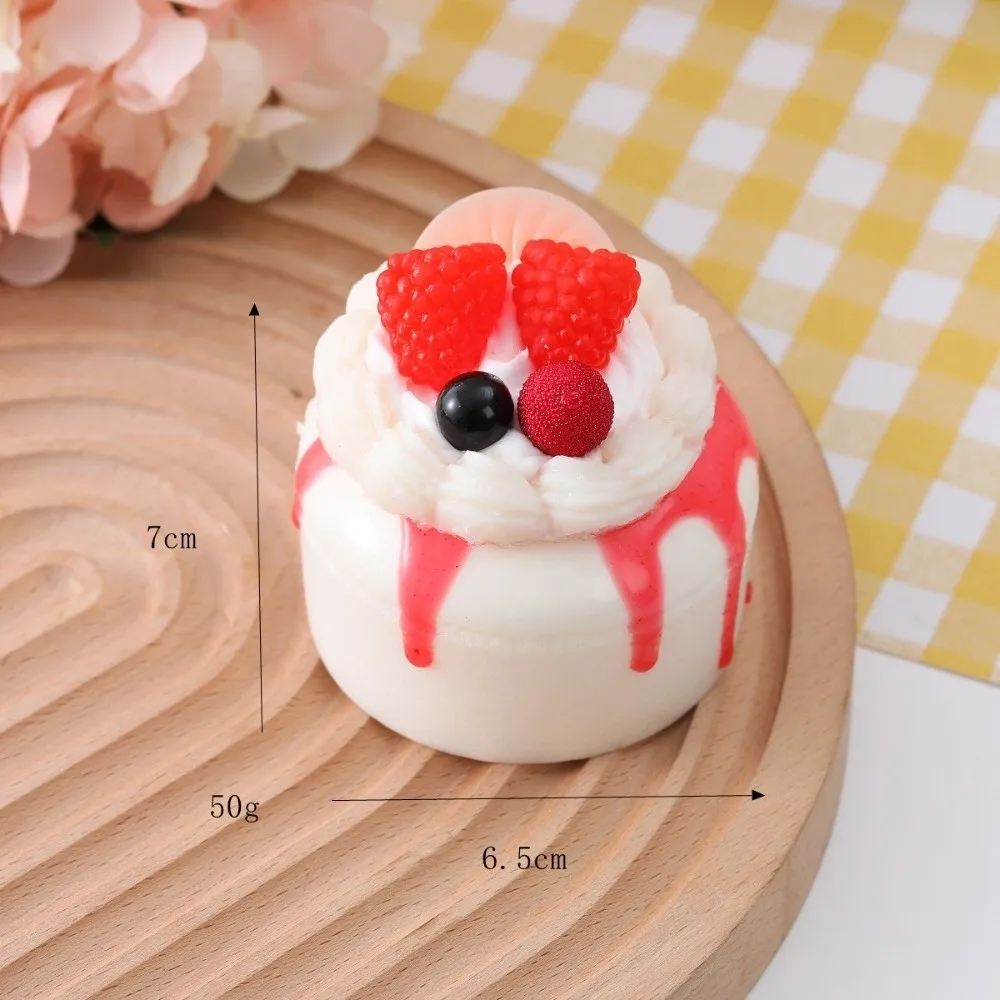 New Rebound Cake Squeeze Toy Cartoon Soft Refrigerator Magnets Anti-stress Fidget Squeeze Toy for Kids Adult
