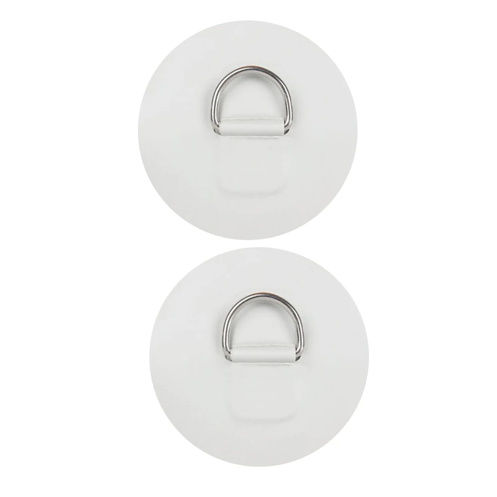 

2 pcs Stainless Steel D Patch Canoe Handle Boat Accessories Sturdy Lightweight Adhesive Easy Install for Kayaks