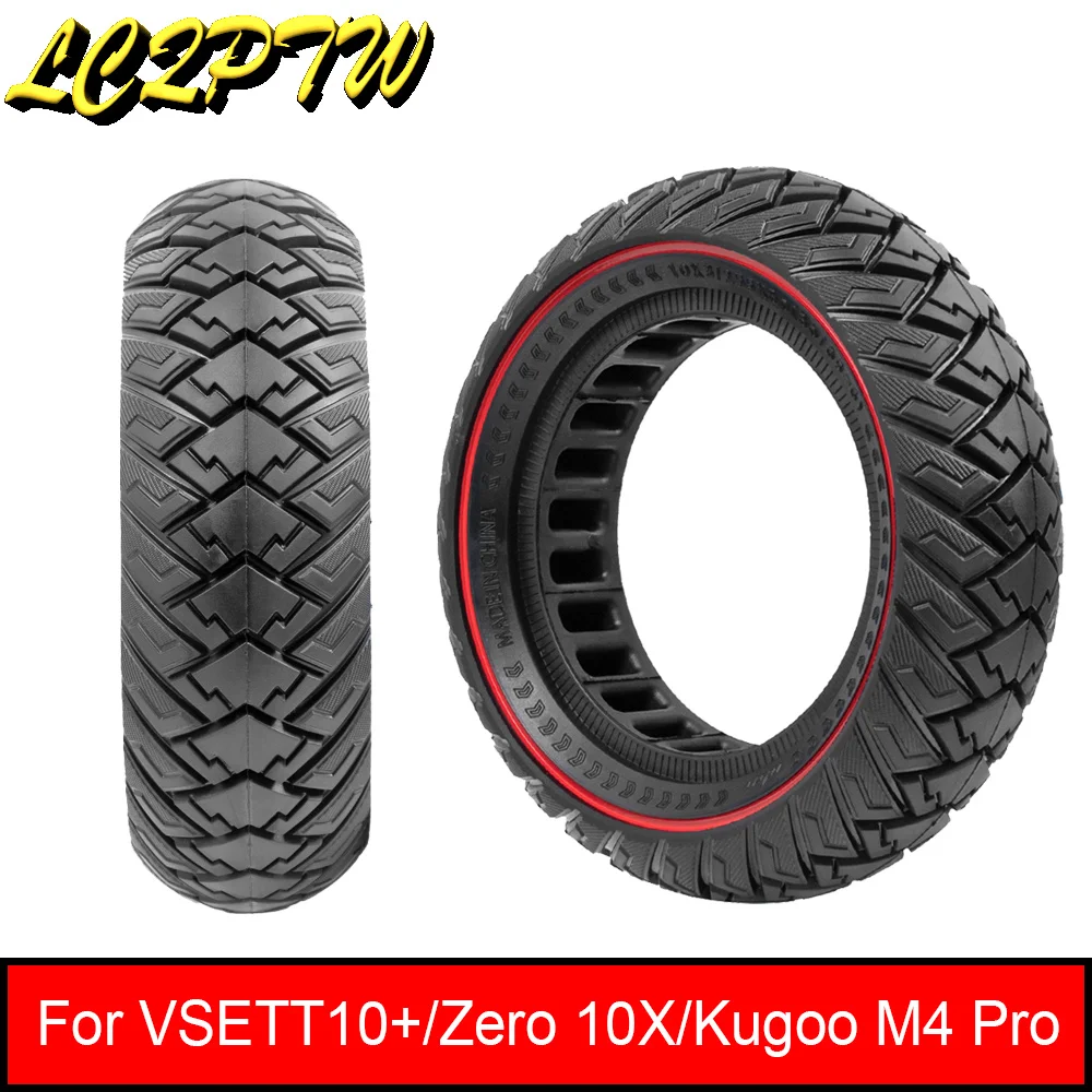 

10x3 Inch Tubeless Solid Tire for VSETT10+/Zero 10X/Kugoo M4 Pro Electric Scooter to 10*3/255*80(80/65-6) Off-road Solid Tires