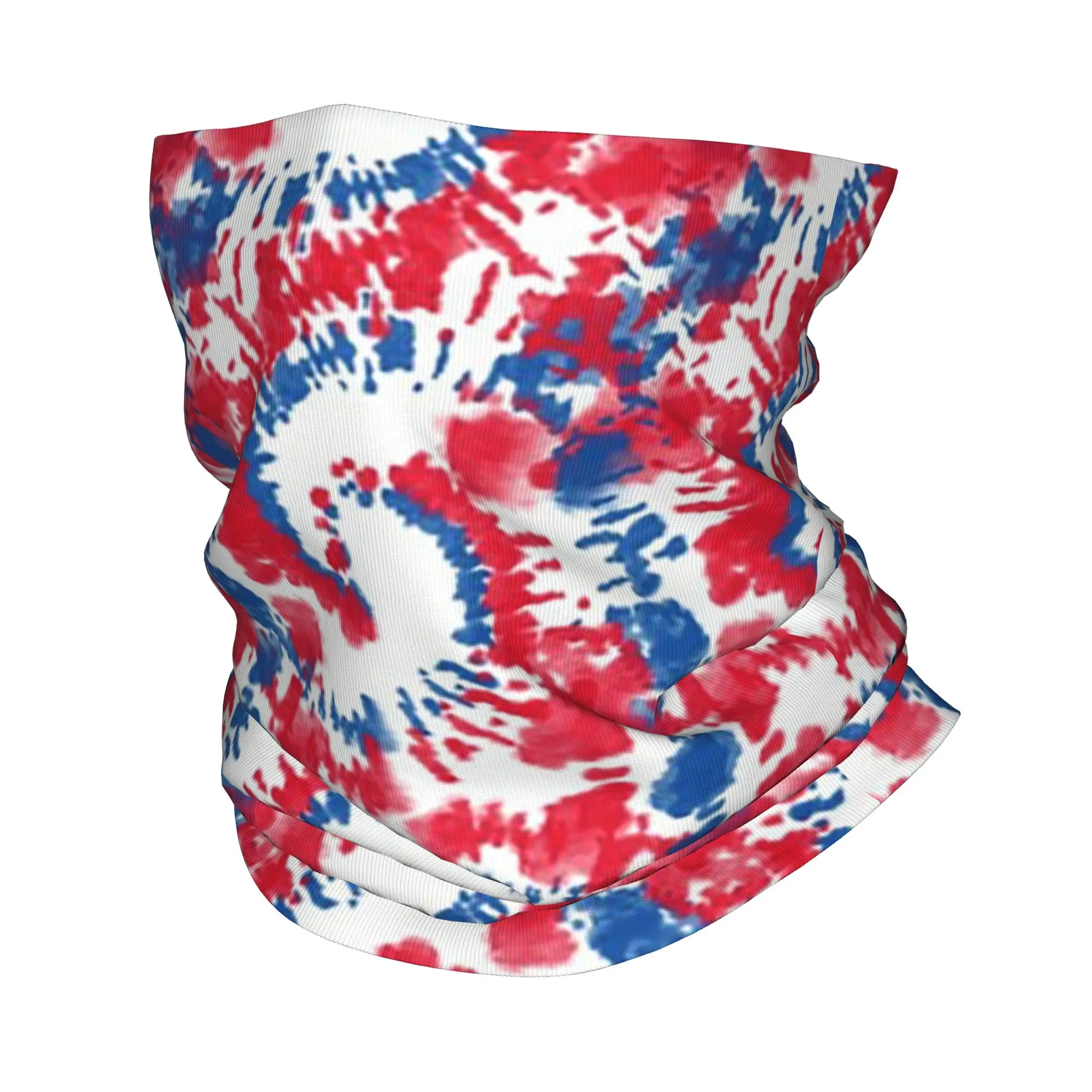 

Red Tie Dye Shibori Pattern Twirl Bandana Neck Gaiter Printed Mask Scarf Multifunction Headband Riding Unisex Adult