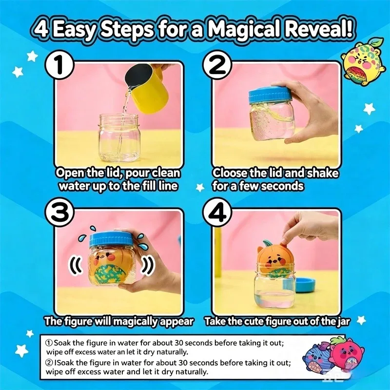 Magic jellykins plush. put water in the container, shake and discover your new stuffed animal (spin master )stress relief toy view 4