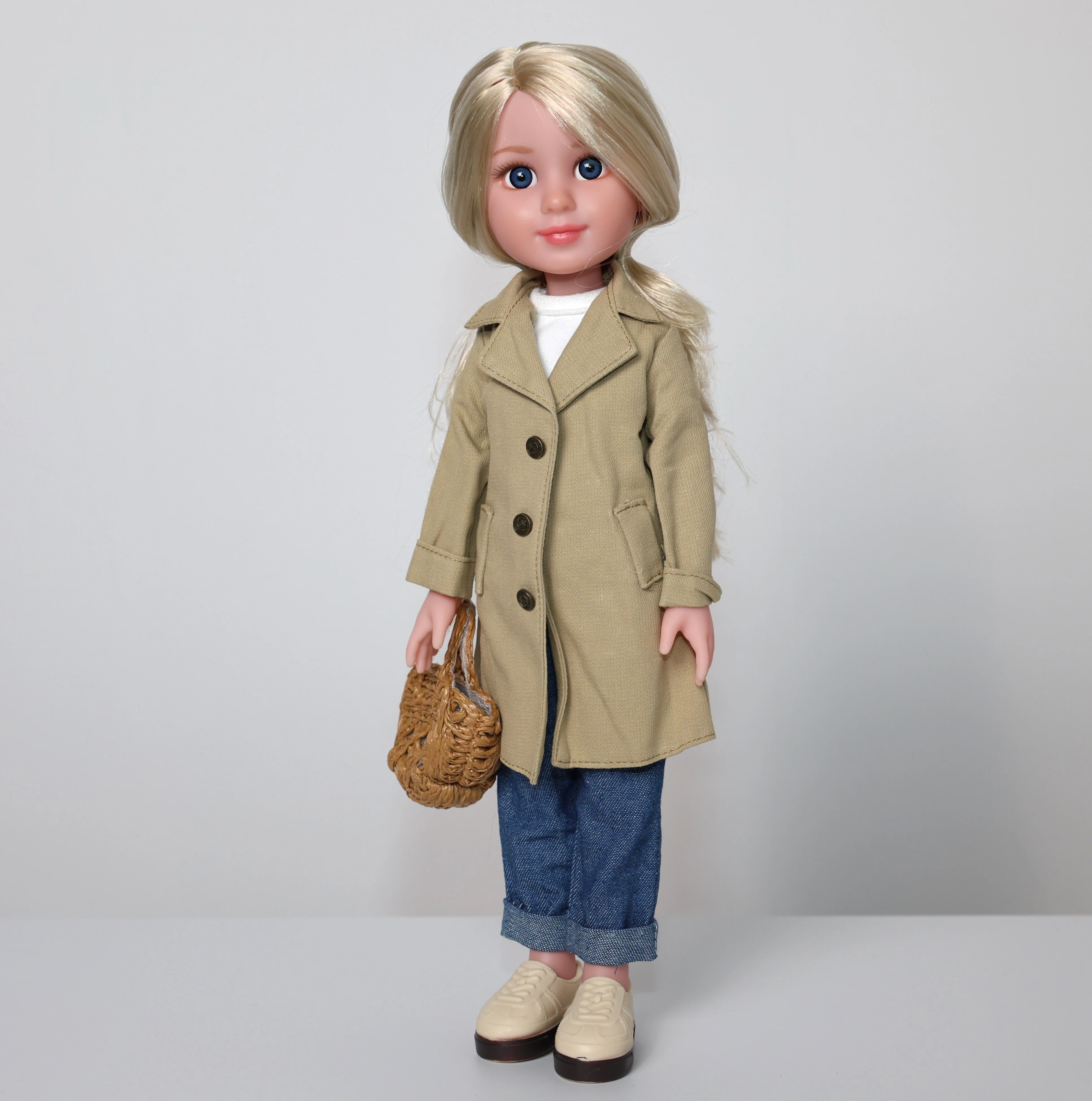 ตุ๊กตาขนาด 14 นิ้วสำหรับเด็ก ตุ๊กตาขยับได้เหมือนจริง บรรจุในถุง OPP ของขวัญวันเกิดสำหรับเด็กผู้หญิง