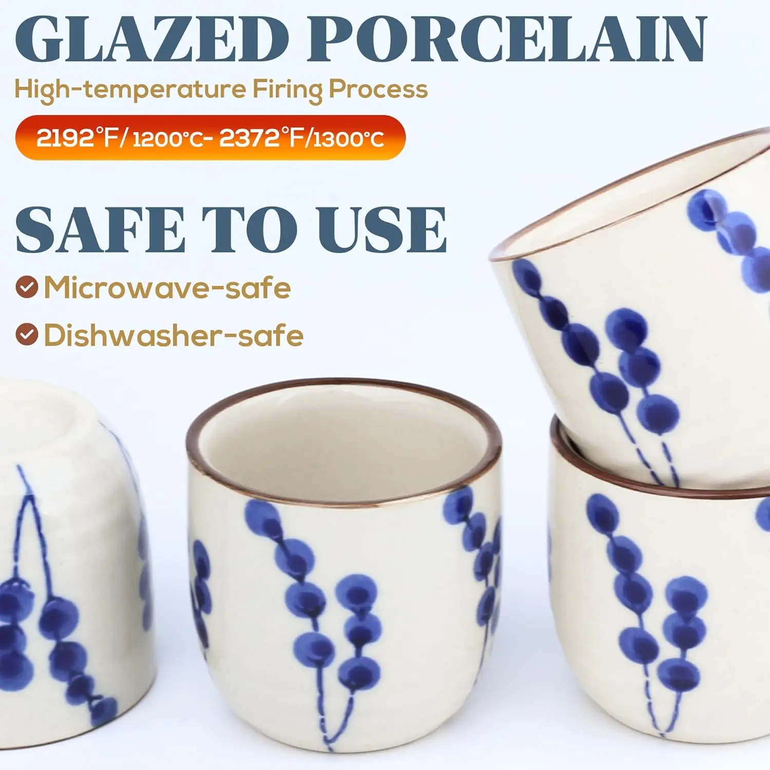 Ceramic Sake Set, 5pcs Japanese Saki Set with 1 Sake Carafe 4 Sake Cups, Saki Cup Set for Hanzo Sake/Soju/Sake Drink/Saki Drink