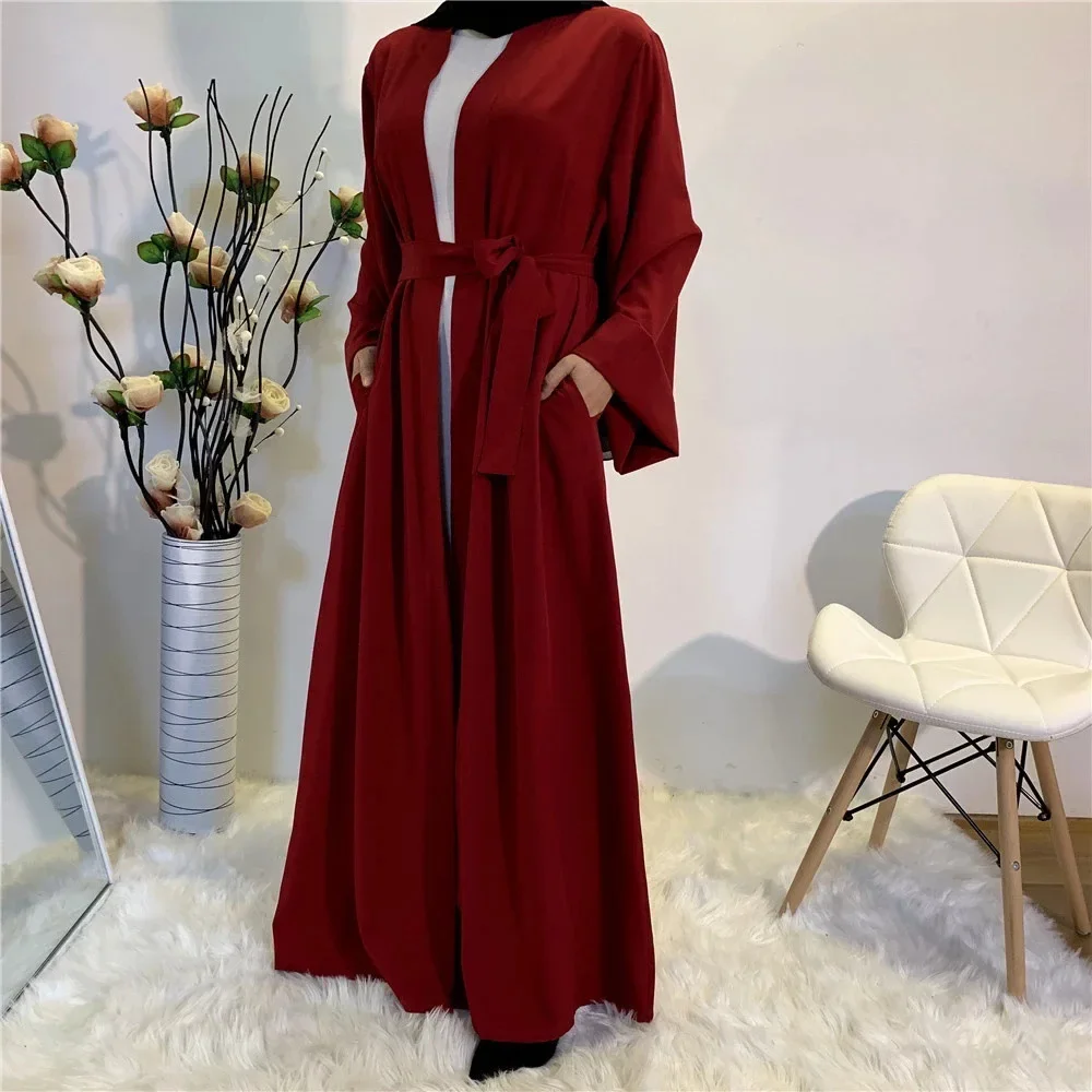 

Kaftan Dubai Abaya Turkey Kimono Cardigan Robe Muslim Hijab Dress Ramadan Abayas for Women Caftan Islamic Clothing لباس عربي