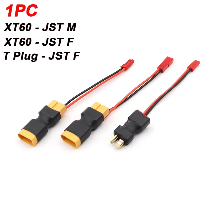 1PC XT60 Male to XT60 Female/T-Plug Male to T-Plug Female Connect with parallel JST female/male plug Cables For RC Lipo Battery