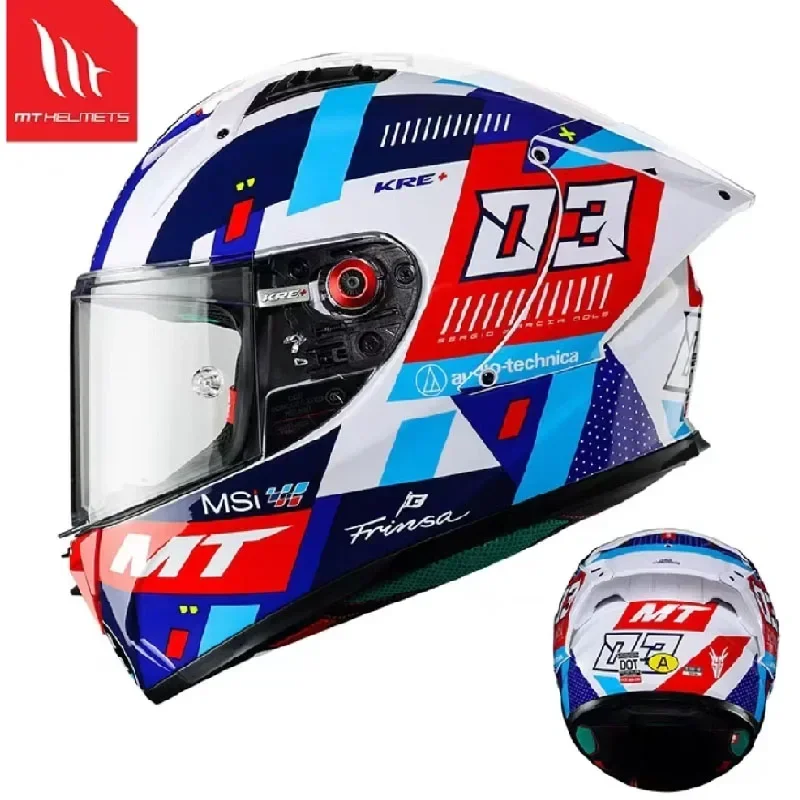 Original MT KRE Carbon Fiber Motorcycle Helmet ECE DOT Certification Full Face  Double lens F1 Racing Helmet Cascos Para Moto