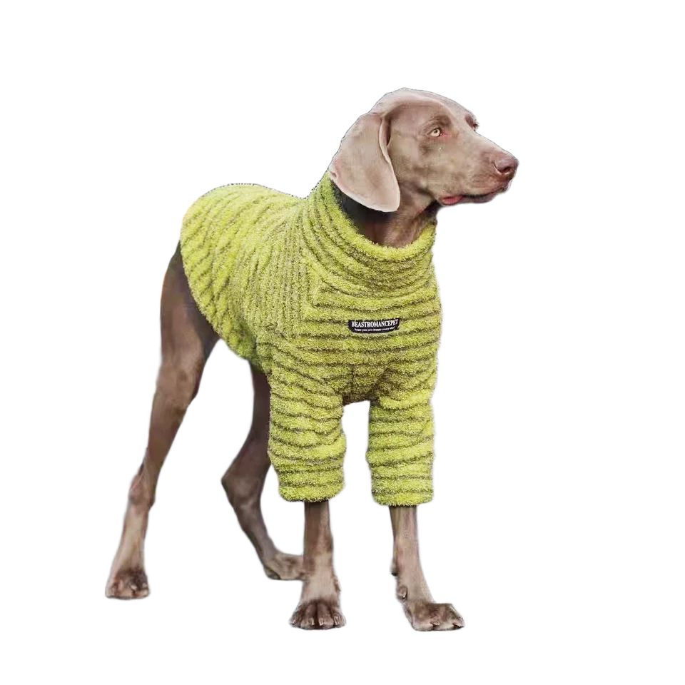 ストライプフリース犬用セーター 冬用 プルオーバー