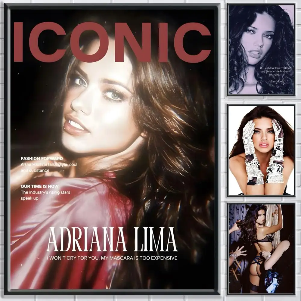 Adriana Lima Supermofrls Póster Dormitorio salón estudio y más allá decoración autoadhesiva + regalo perfecto