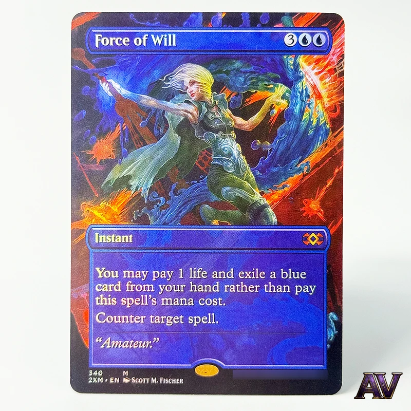 

Карта Force of Will Foil [Английская версия] №340 M, мгновенная редкая карта для Commander Vintage, для домашних игр, волшебных коллекционных карточных игр, прокси-карты
