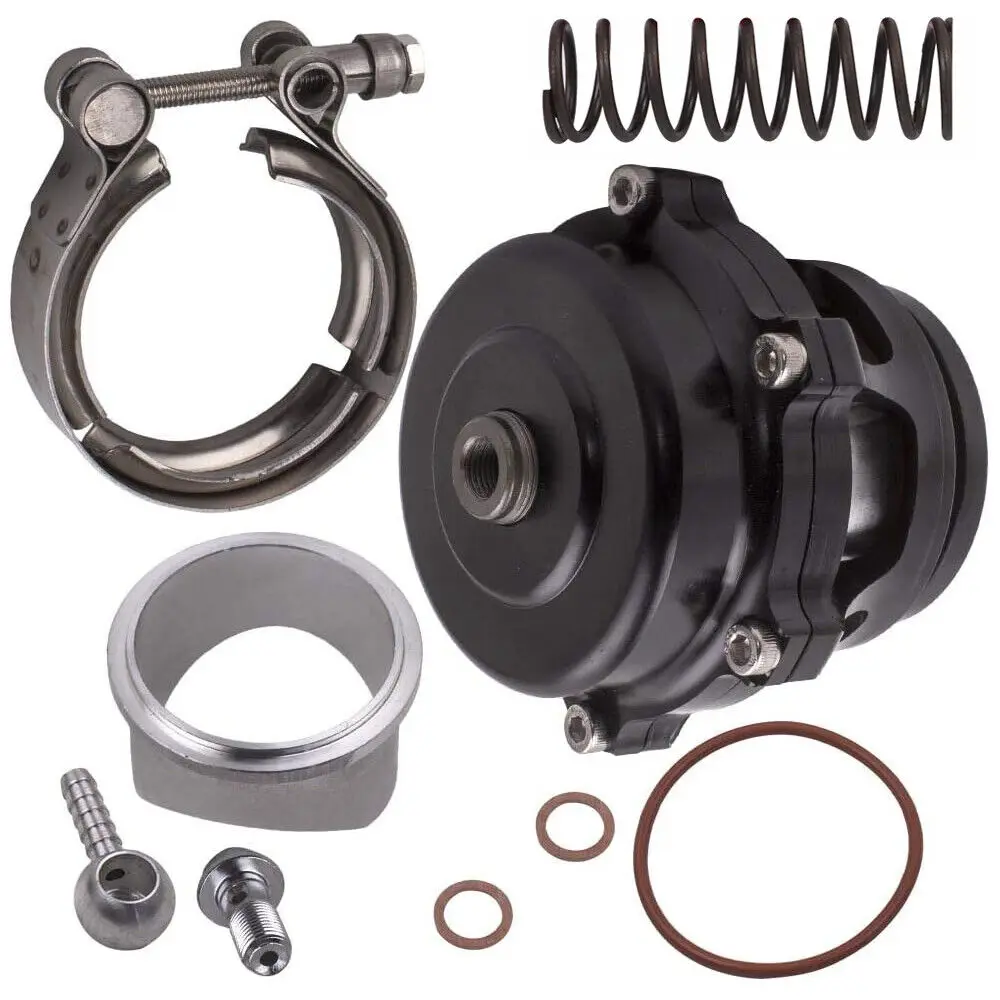 อลูมิเนียมสากล 50 มม. Blow Off Valve Dump Valve BOV พร้อมหน้าแปลน V-band สีดํา