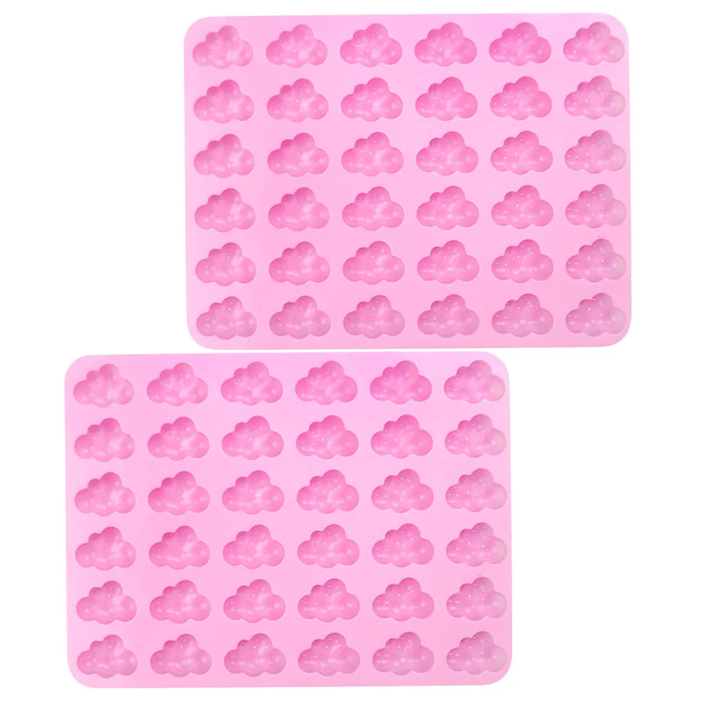 

2 Pcs Silicone Cloud Chocolate Mold Practical Non-stick Baking Fudge Reusable Food Grade Material Fondant Molds Home