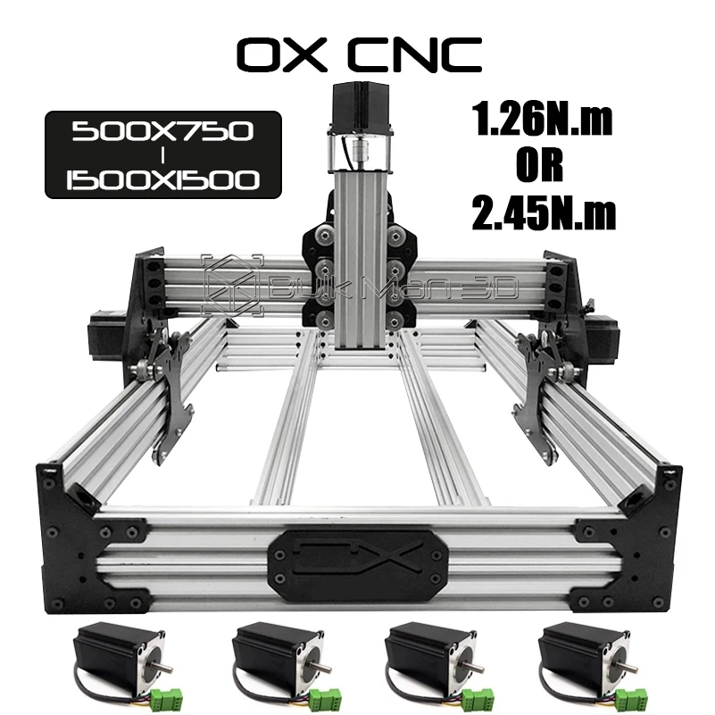 28%OFF BulkMan3D OX CNC Router Mechanical Kit 4Axis Woodworking Engraving Milling Machine Belt Driven with Nema23 Stepper Motor