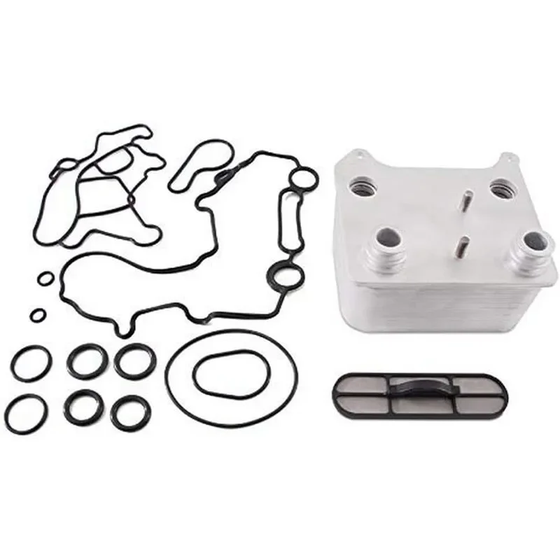 904-199 904-228 904-218 مبرد زيت عالي الجودة لـ 2003-2010 Ford F250 F350 6.0L Powerstroke ديزل فضي