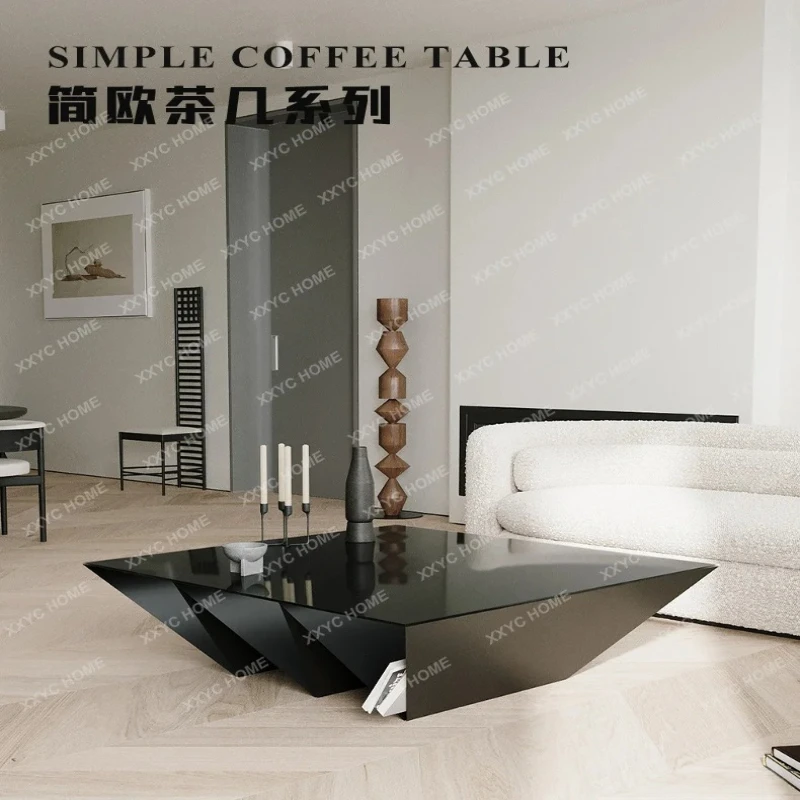 X-S Transparent Modern Coffee Table Glass Organizer Clear Coffee Table Aesthetic Cheap KPostmodern Furniture HG