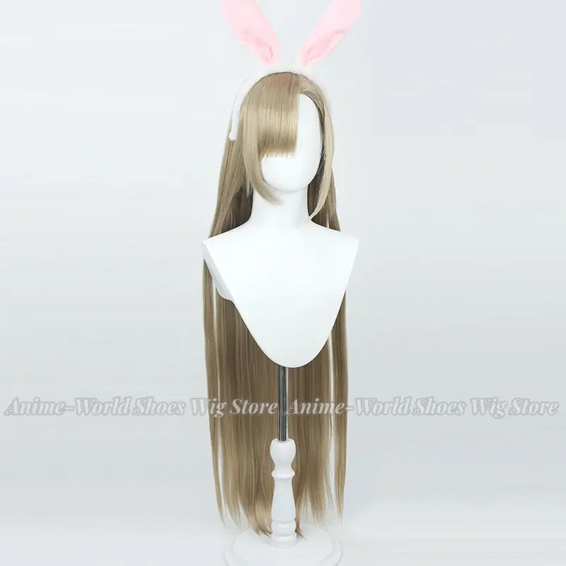 Itinose Asena Cosplay Wig Blue Archive Linen Straight 100cm Heat Resistant Synthetic Hair Halloween Role Play Party + Wig Cap