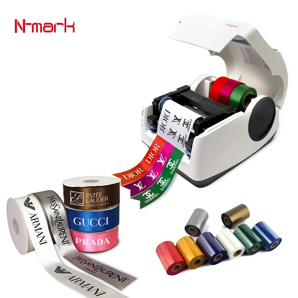 N-mark Digital satin ribbon printing machine,hot foil printing equipment,gold mini printer