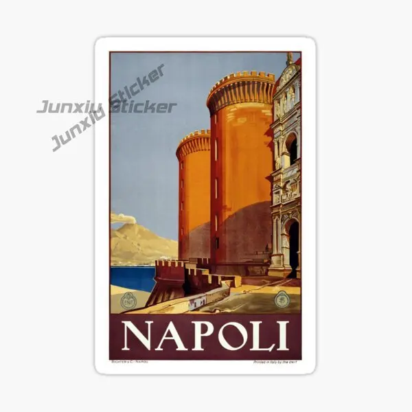 ITALY NAPLES Car Stickers Vinyl Self-adhesive Waterproof Sunscreen Customizable Car Accessories Decals
