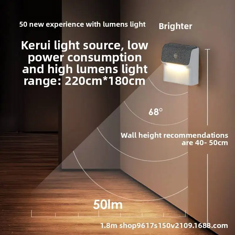 led-階段ライトリンケージモーションセンサーナイトライト-usb-充電式壁ランプ-3000k-調光可能マグネット付き部屋廊下用