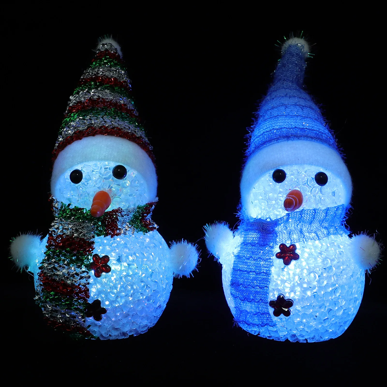 

2PCS Glowing Xmas Light Night Lights Colorful LED Figurines Toys Home Office Christmas Night Lights Xmas Gifts