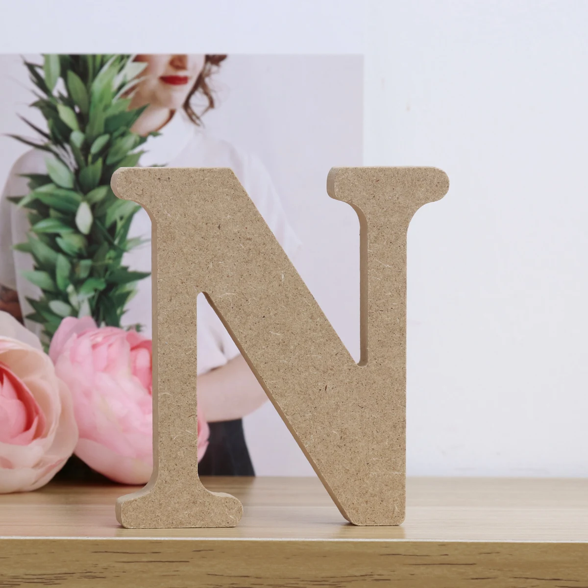 

Wooden Alphabet Letters Pine Wood Texture Natural Non-Toxic Wall Decor For Nursery Home Garden Wedding Party Craft Letters
