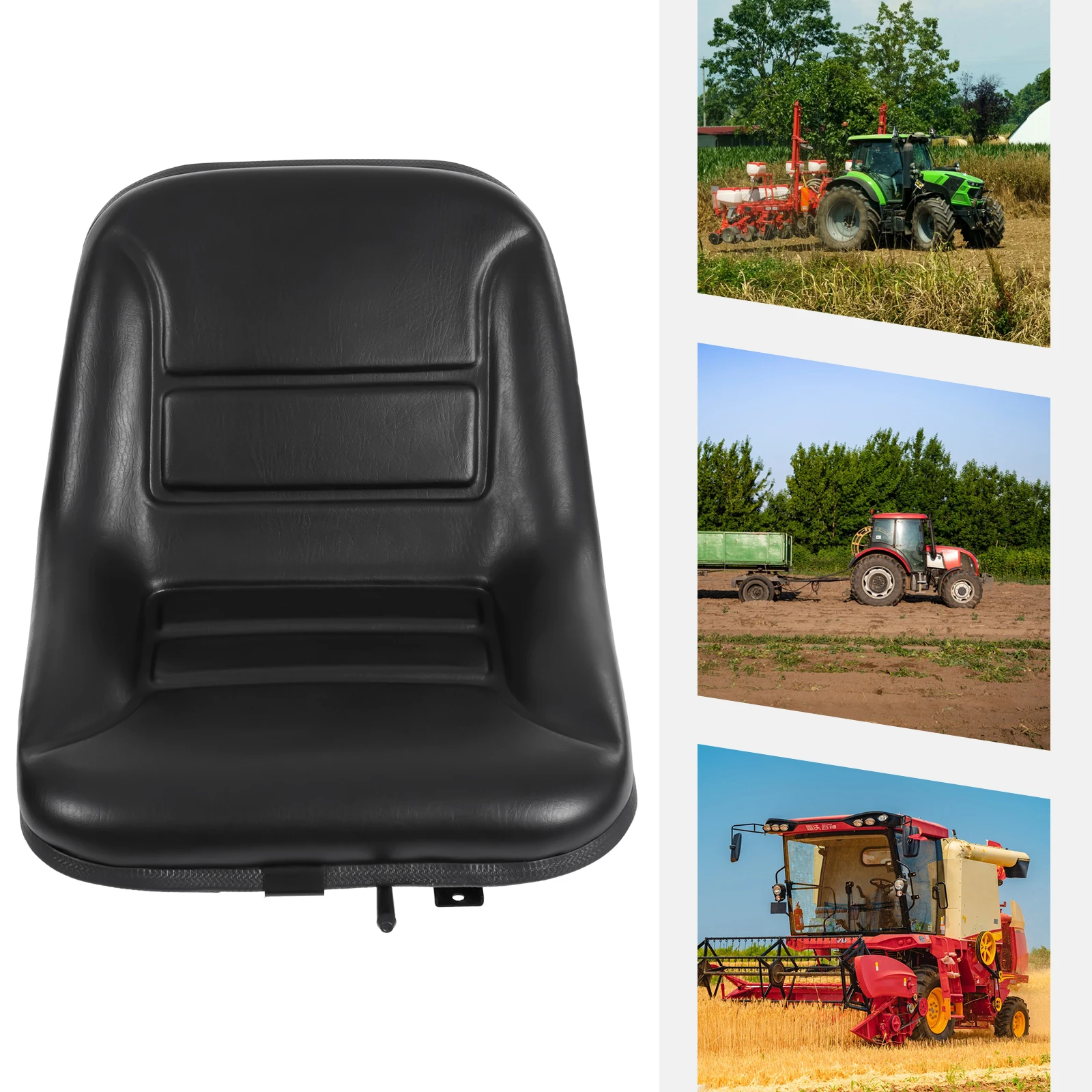 

Universal Forklift Seat Suspension Seat Garden Tractor Seat for Tractor Black