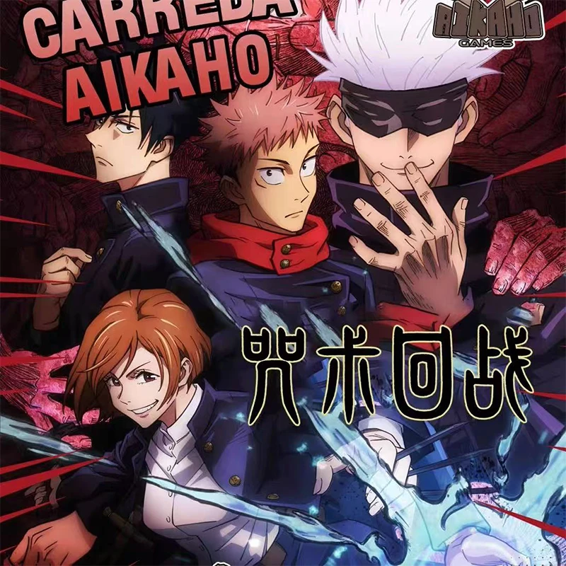 Sorcerer Satoru Gojo & Yuji Itadori High School Arc Collector's Cards with Gold-Embossed Badges for Anime Fans