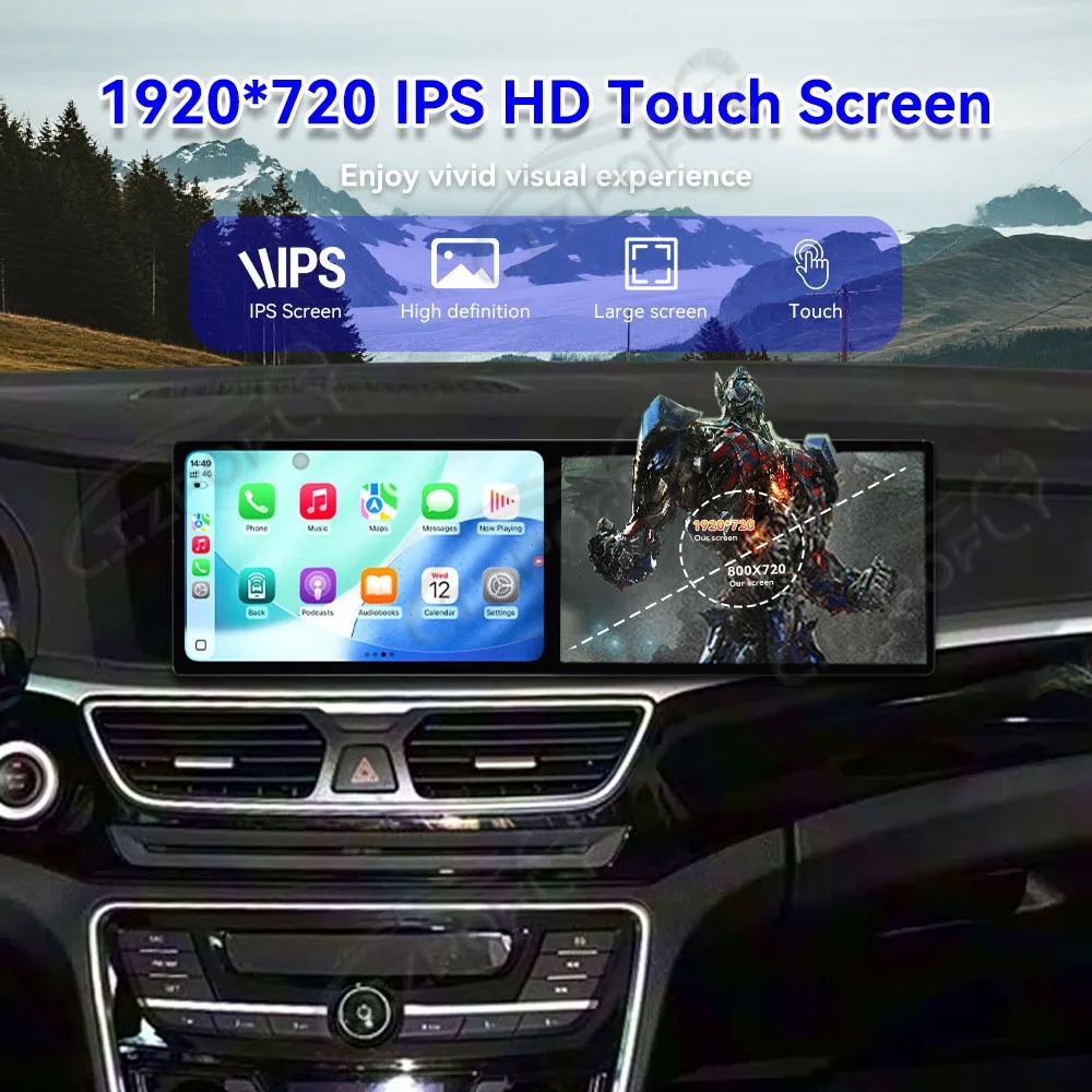 Dual 10.1 Inch Android 15 CarPlay Car Radio For Geely Borui 2015-2016 Touch Screen Multimedia Player GPS Navigation 4G WIFI DSP