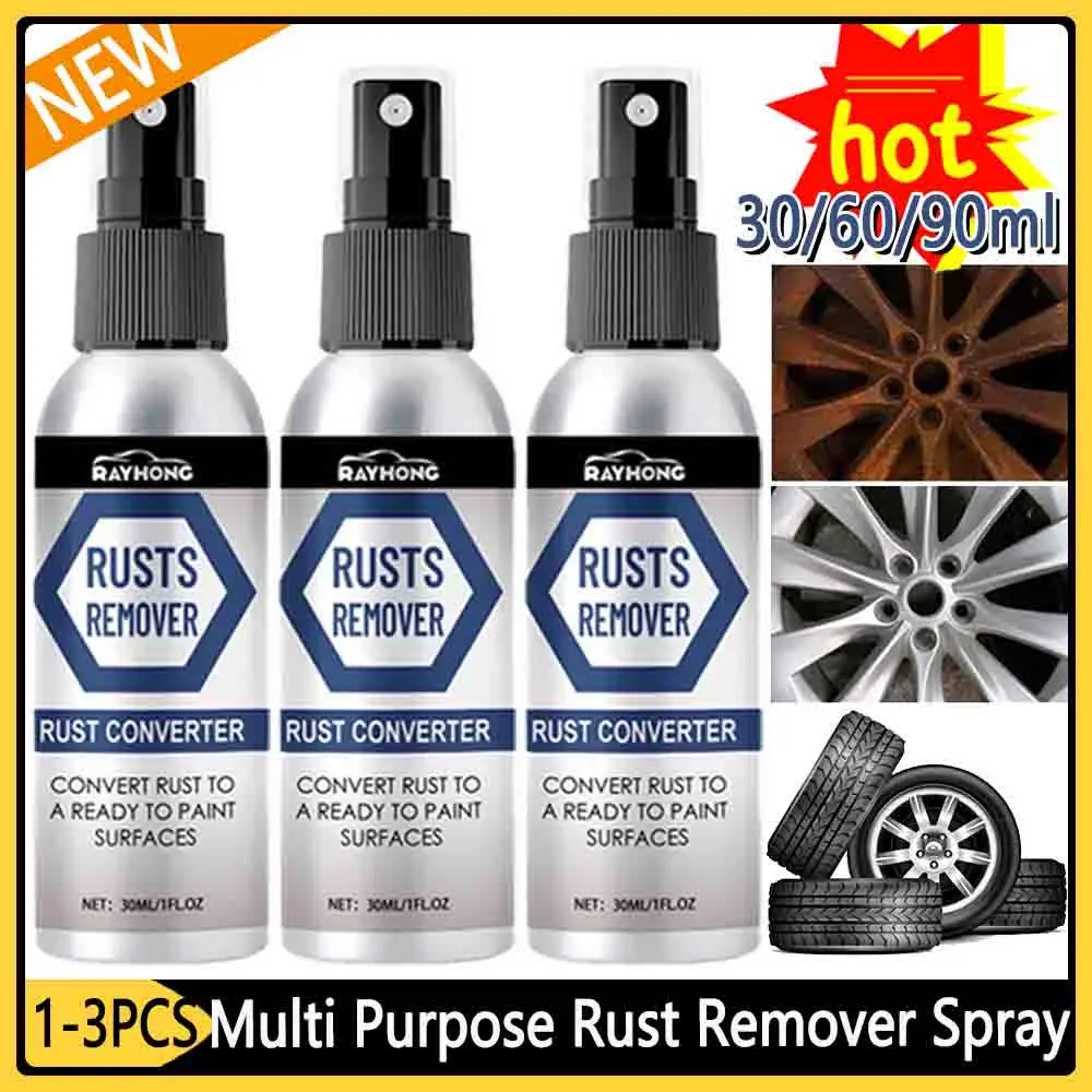 30ML Multi Purpose Rust Remover Spray Metal Surface Chrome Painter Super Rust Remover Cleaner Iron Powder Removal Spray