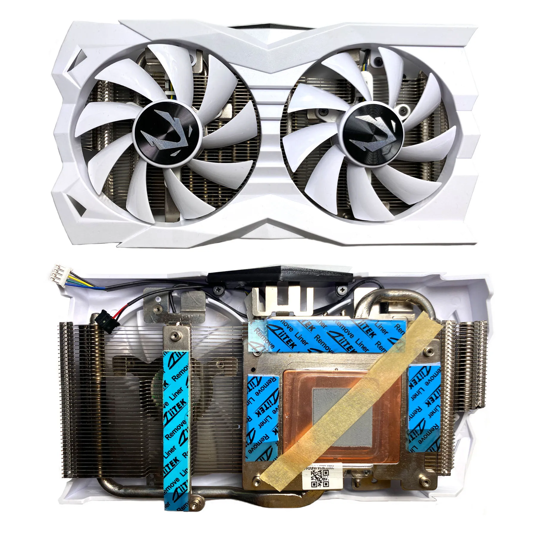 Imagem -03 - Dissipador de Calor para Zotac Gaming Geforce Rtx2060 Super oc White Edition Substituição de Placa Gráfica Painel Ventilador com Radiador Novo