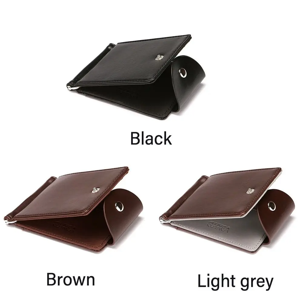Skóra PU dla mężczyzn etui z miejscem na karty męskie modna torebka małe Hasp portfel Mini Vintage Slim portfele kopertówki — zdjęcie 6