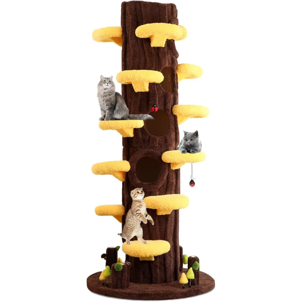 

0.5-inch luxury indoor tree, multi solid wood cat apartment, multi story cat tower, high cat mat with scratch column