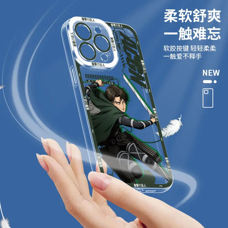 Anime Attack on Titan Phone Case For OPPO Reno 12F 12 7 11 11F 10 2F 4 8 8T 8Z 7Z 7 6Z 6 5 Pro Plus 4G 5G Clear Soft TPU Cover image 5