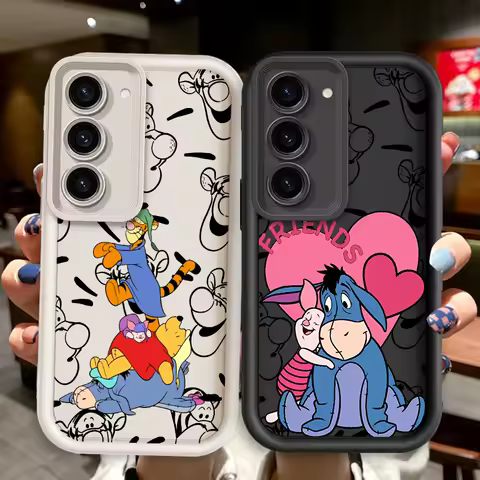 Winnie The Pooh Art Disney For Samsung Note 20 S24 S23 S22 S21 S20 Ultra Plus FE A25 A23 A22 A55 A35 5G Eye Ladder Cover