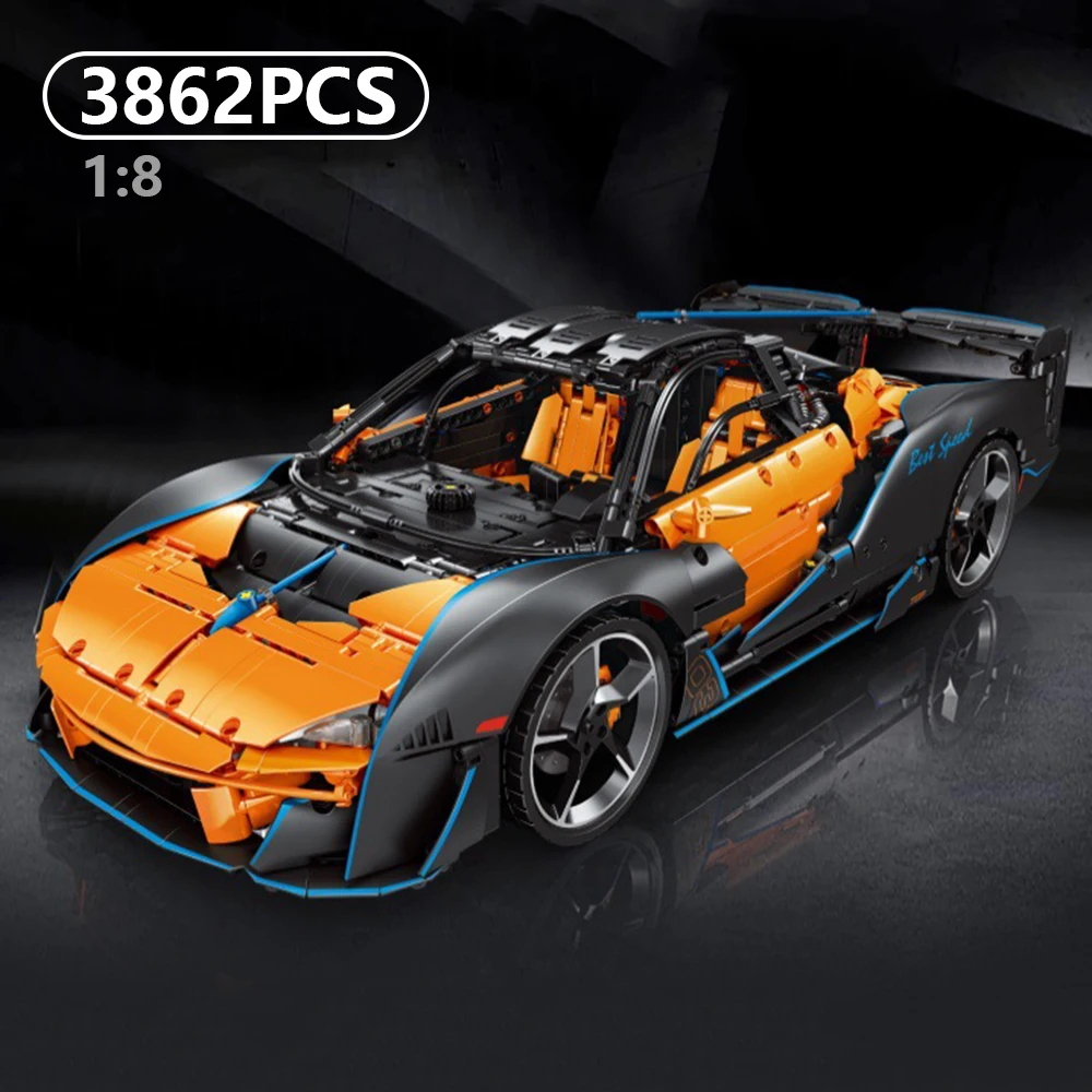 

Mechanical Tech Hypercar SABRE P1 Saber Compatible Building Blocks Assembly Particle Car Model