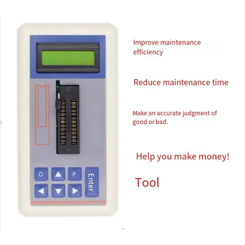Portable IC Chip Tester Integrated Circuit Detector Transistor Electronic Component Tester
