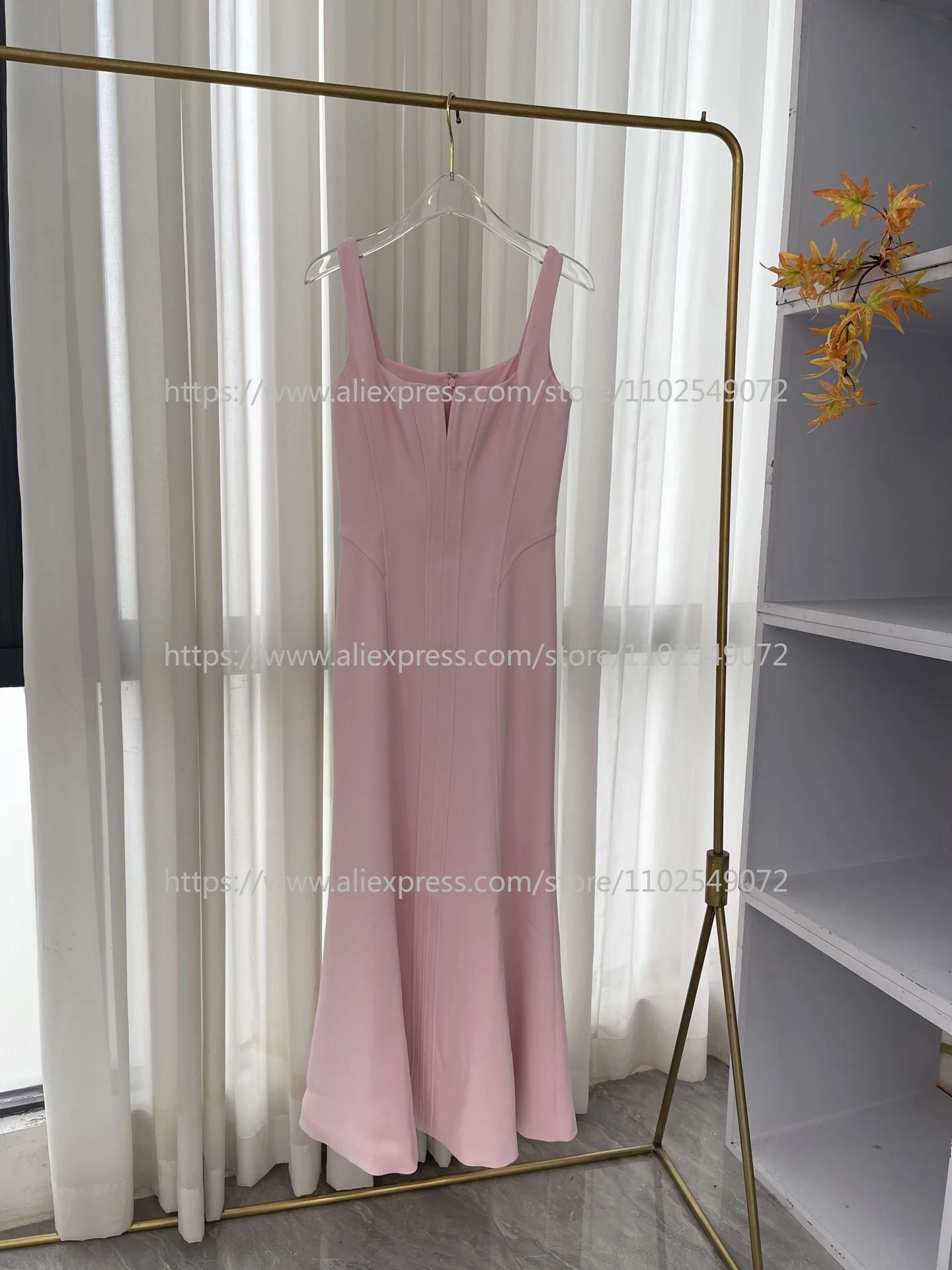 

Pink 2026 New Arrivals Party Spring Summer Sleeveless Mermaid Women Midi Dress for Holiday