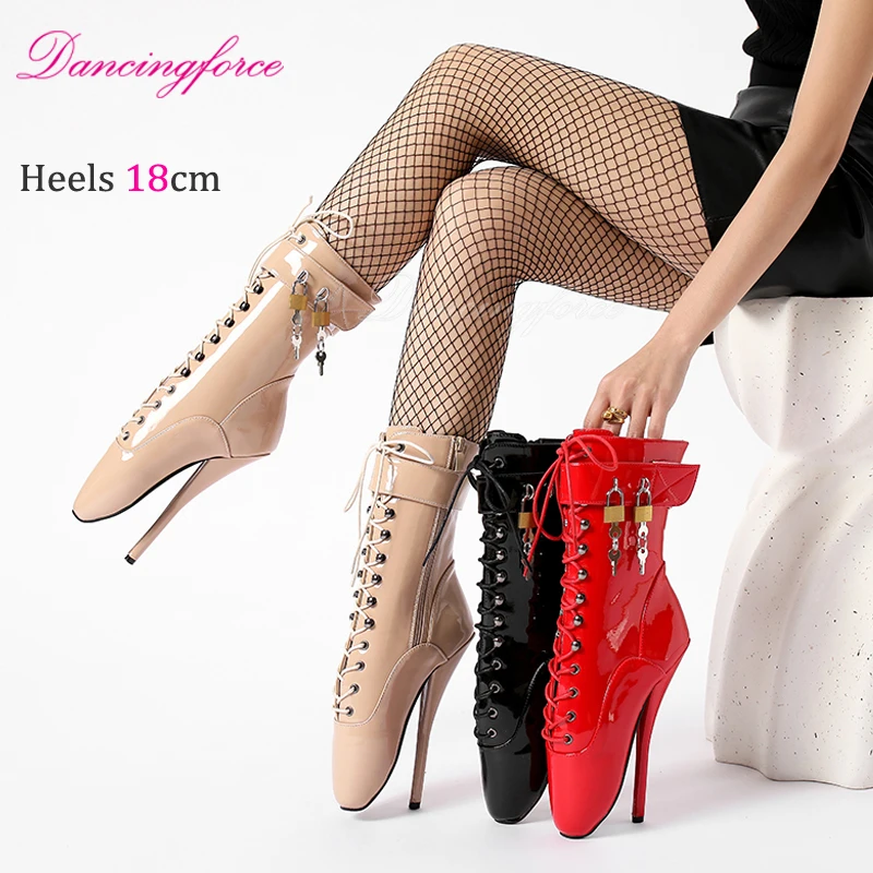 

Балетные ботильоны на супервысоком каблуке 18 см/7,2 дюйма, ультрамодные балетки SM Games с кружевной застежкой, размеры EU36-46