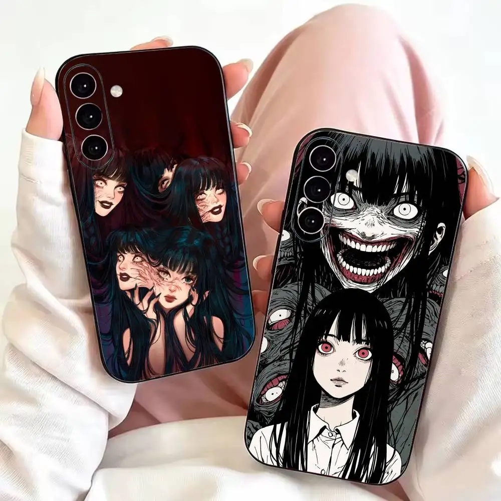 T-Tomie Junji Ito Phone Case For Samsung Galaxy A73,A72,A71,A70,A53,A52,A51,Soft Silicone Black Cover