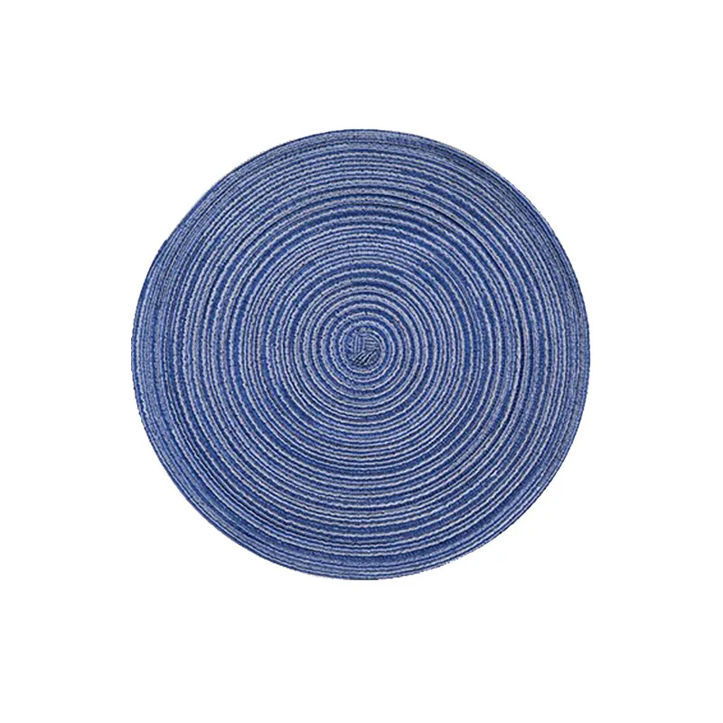 Nordic Style Cotton Yarn Dinner Placemat Round Ramie Woven Cup Mat Heat Insulation Plate Mat Anti-scald Non-Slip Coaster Cup Mat