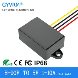 DC-DC 12V 24V 36V 48V 60V 72V 90V to 5V 1A 2A 3A 4A 5A 6A 8A 10A Step Down Voltage Power Converter 24V 48V 60V 72V to 5V 10A