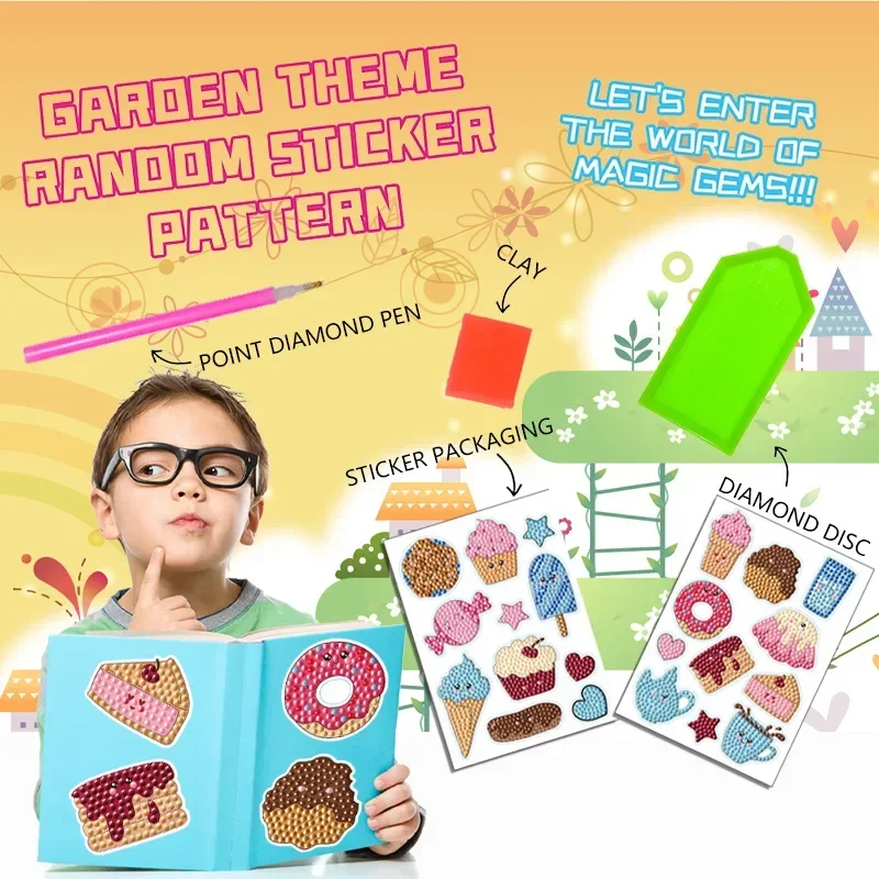 Cartoon Monster Diamant Schilderijen Willekeurige Stickers Kleurrijke Diy Wanddecoratie Kinderen Handgemaakte Geschenken