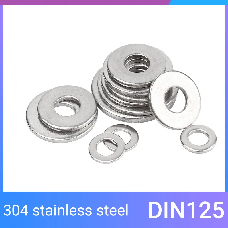 M2 M2.5 M3 M3.5 M4 M5 M6 M8 M10~M27 304 A2 Stainless Steel GB97 Plain Gasket Ring Flat Washer Mix Size Assortment Kit Set Box